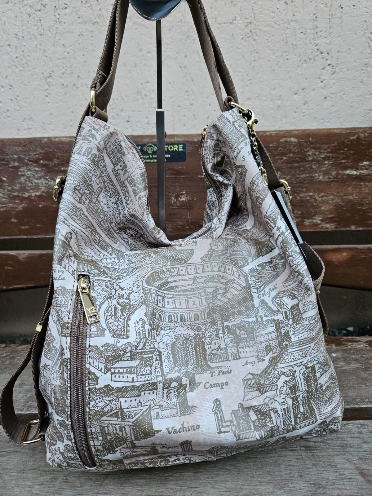 Ynot? Borsa e zaino GUM001 almond