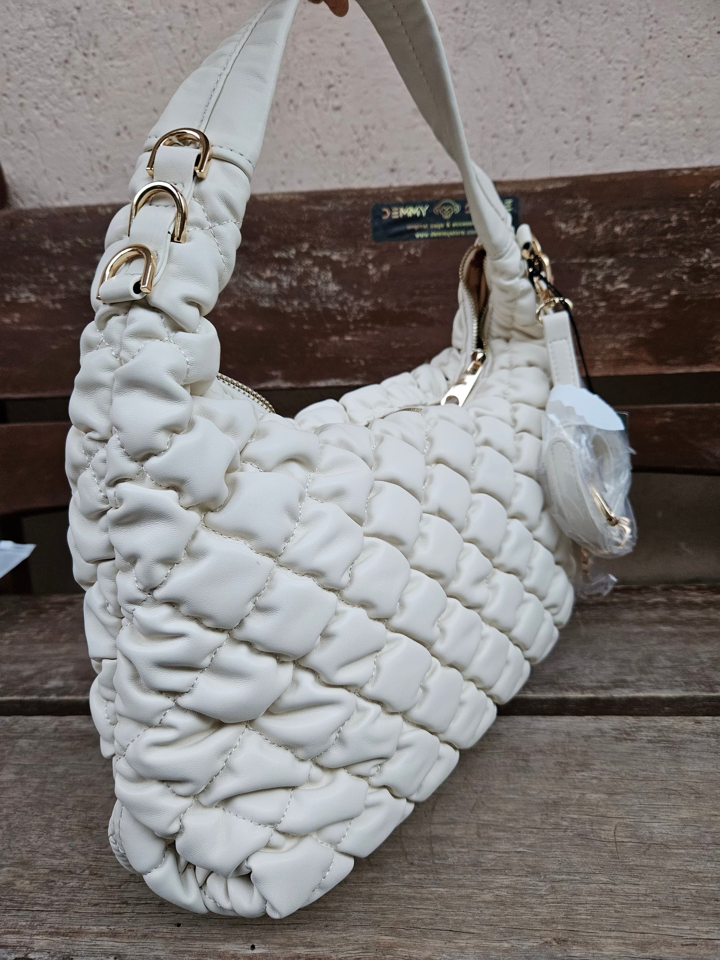Borsa a spalla Lumberjack Fluffy P02WBA0203 bianca