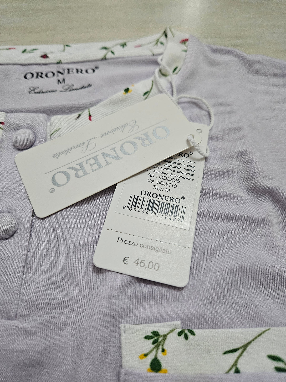 Pigiama donna cotone M lilla