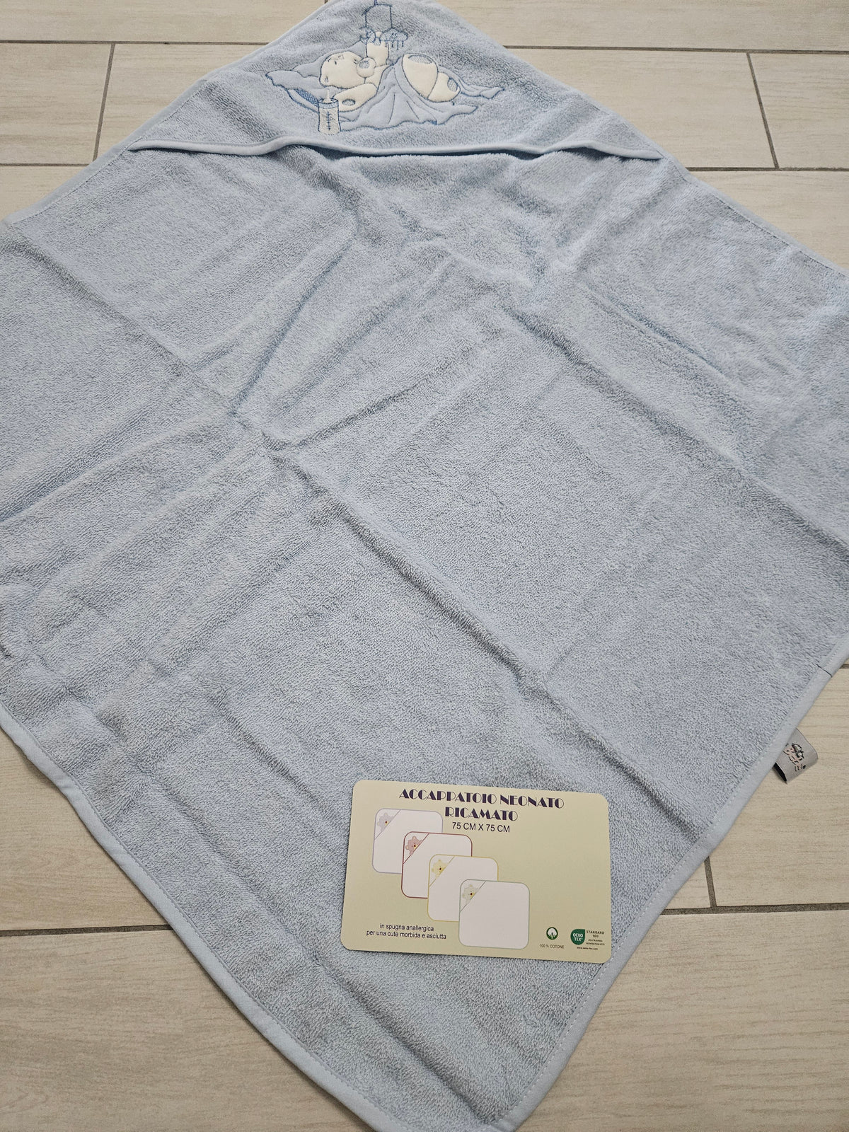Accappatoio triangolo Orsetto azzurro
