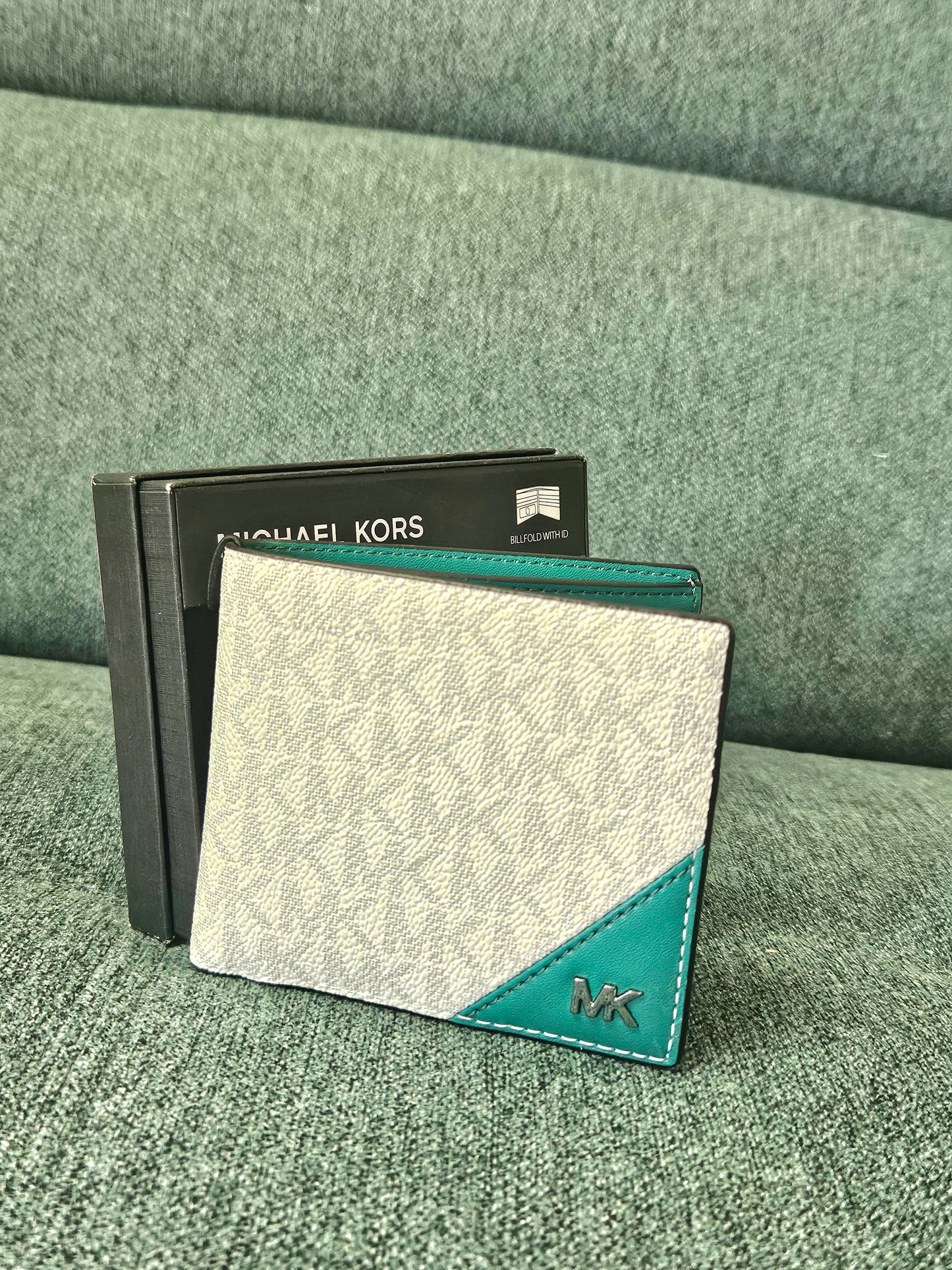 Portafoglio Cooper bianco/verde