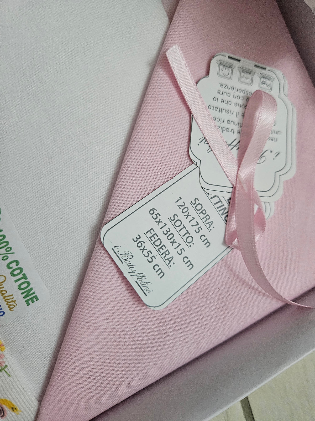 Completo culla orsetto rosa