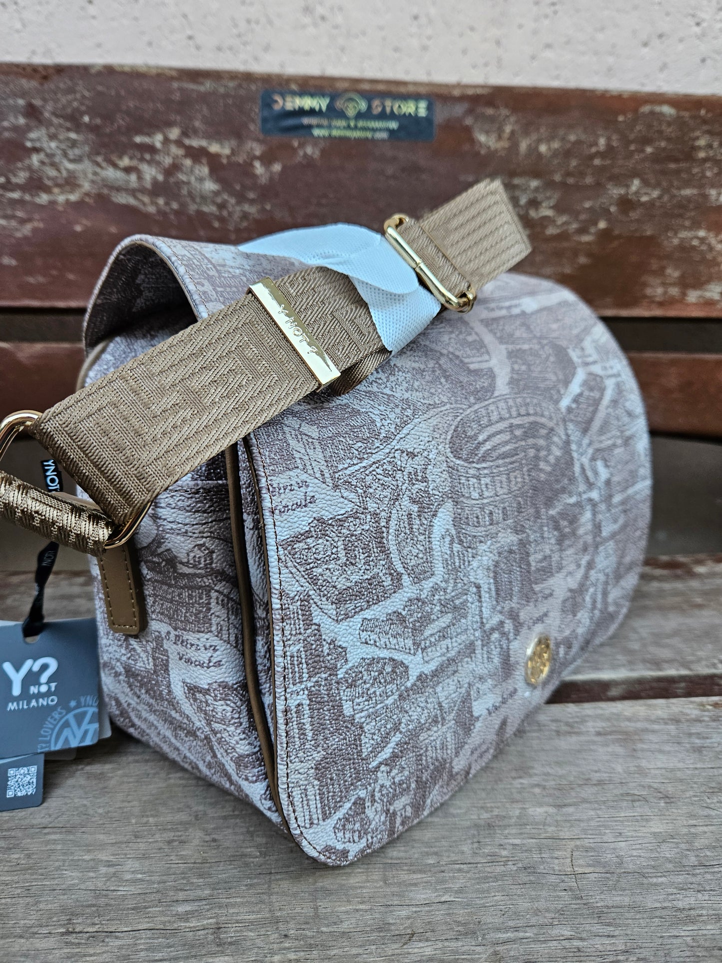 Ynot? Flap bag ETE007 almond
