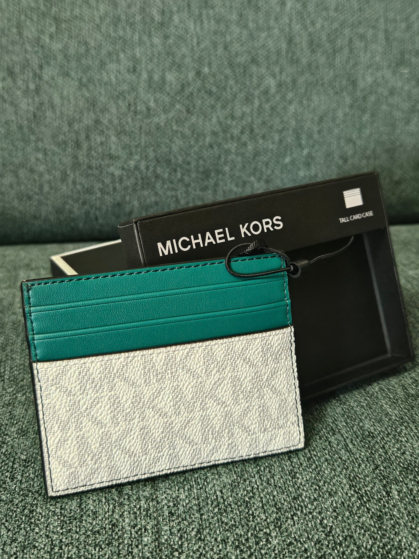 Portacarte MK bianco/verde