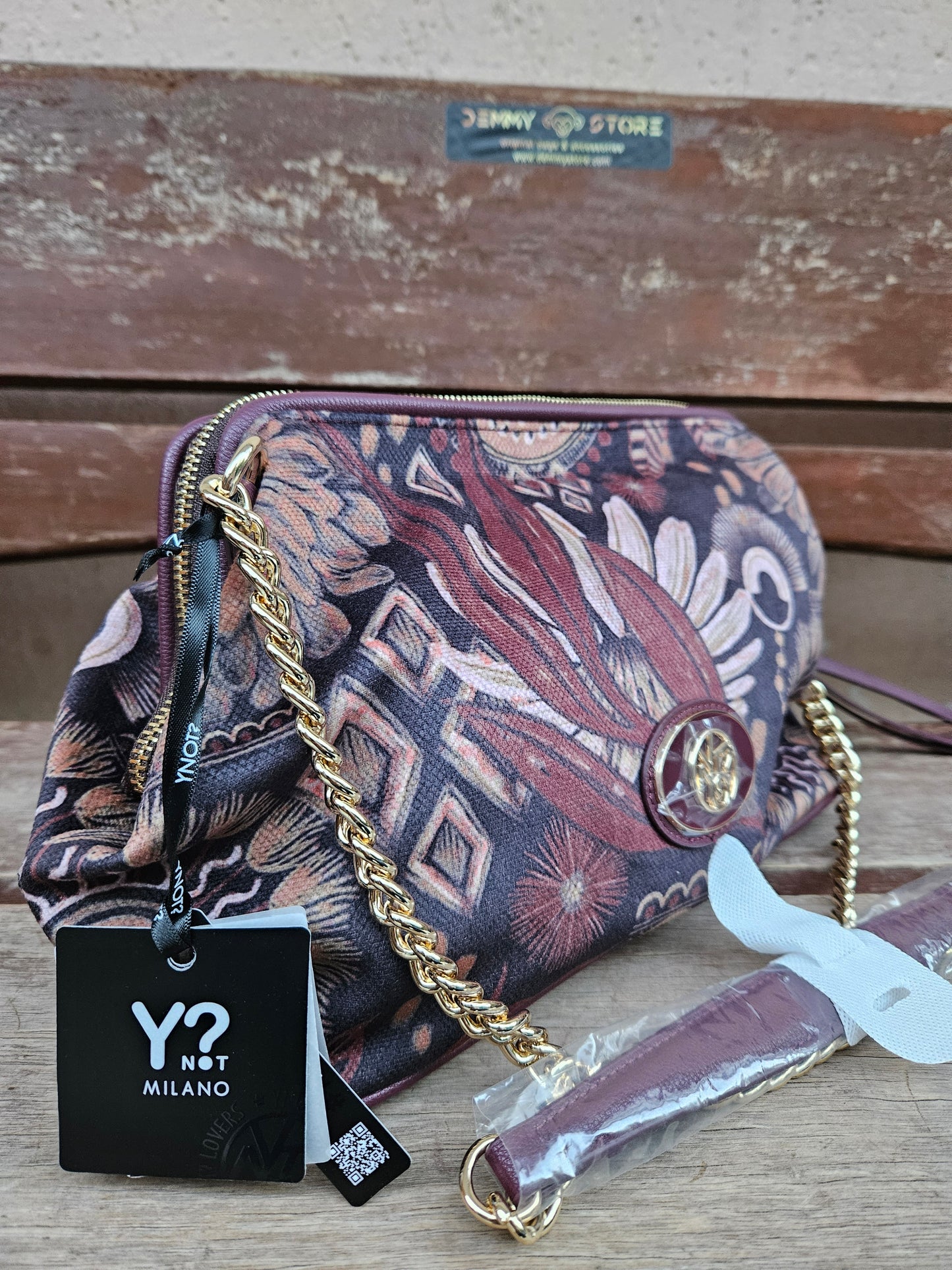 Ynot? Clutch bag IND004 natural