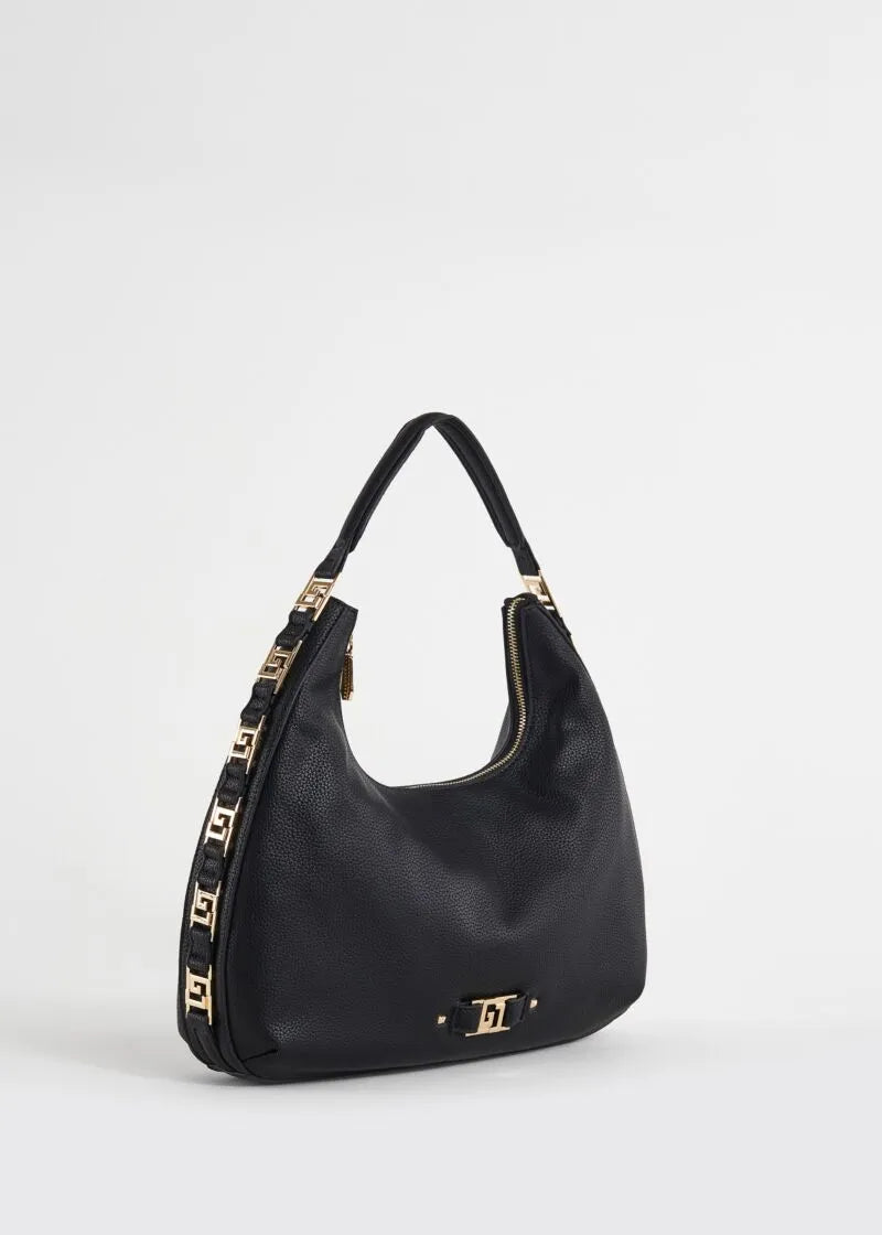 Borsa hobo Gaudi' CELESTE nera