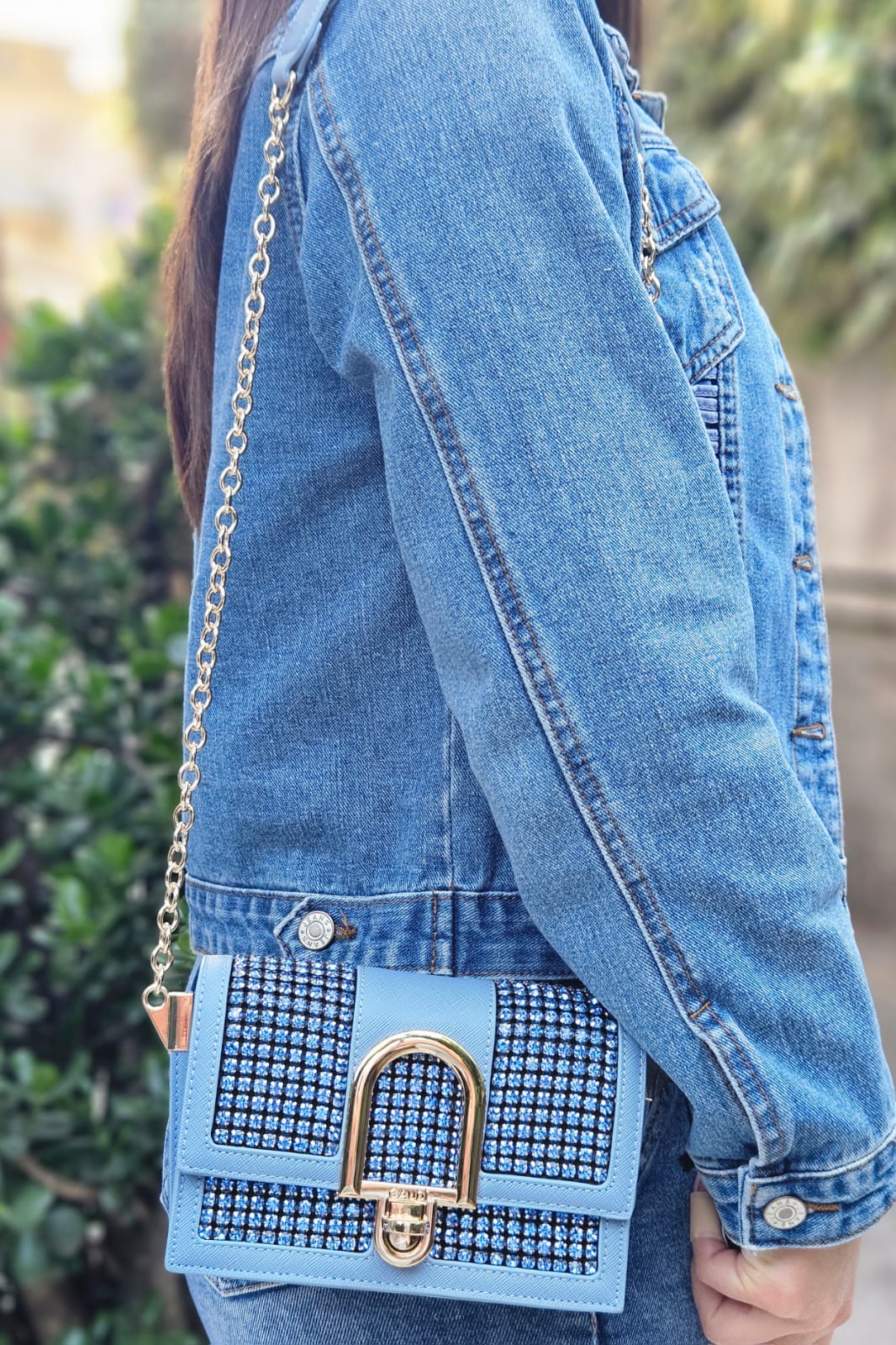 Mini crossbody ELEONORA azzurra