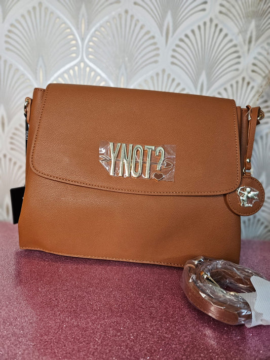 Ynot? Flap bag LVS006 tan