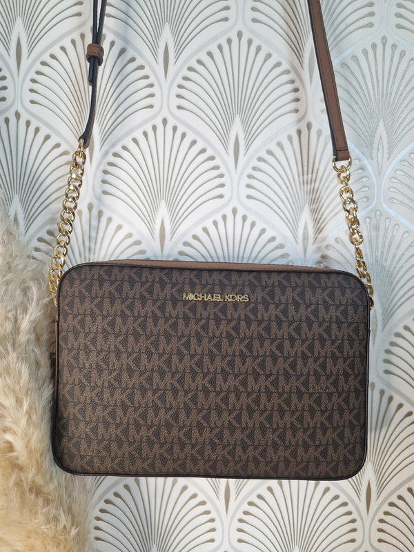 Tracolla Michael Kors Jet set item brown