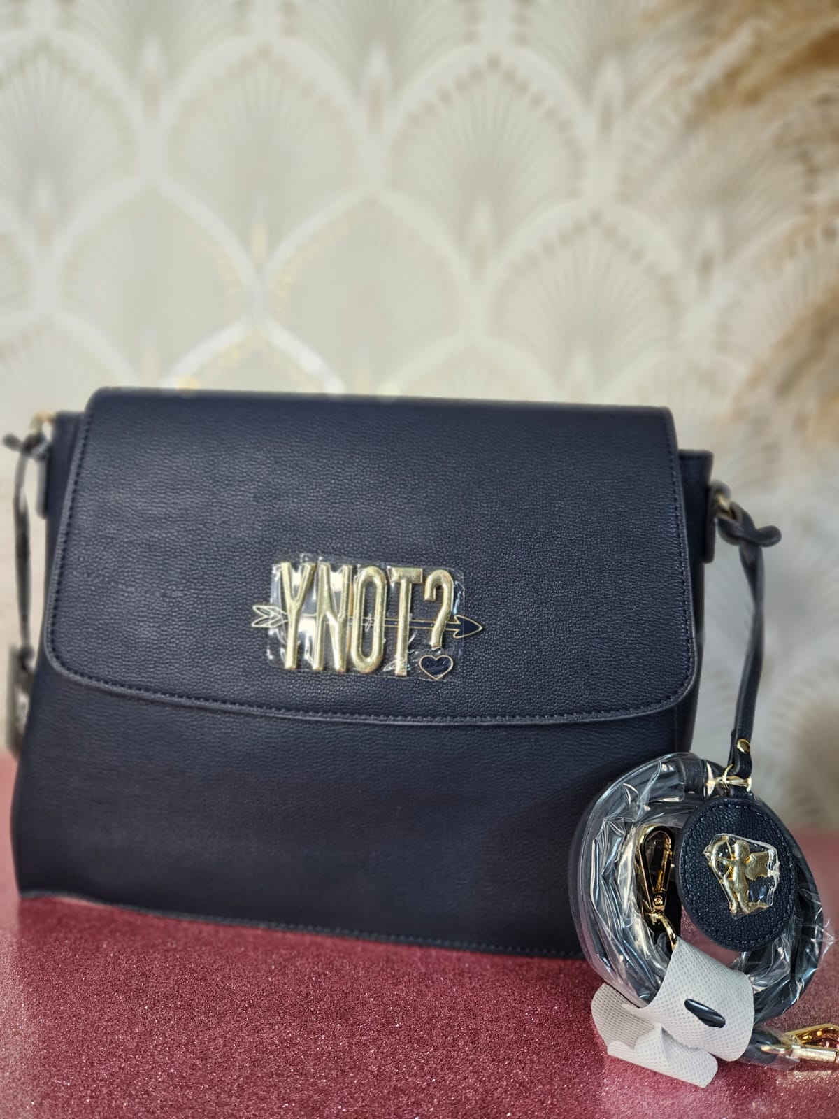 Ynot? Flap bag LVS006 navy