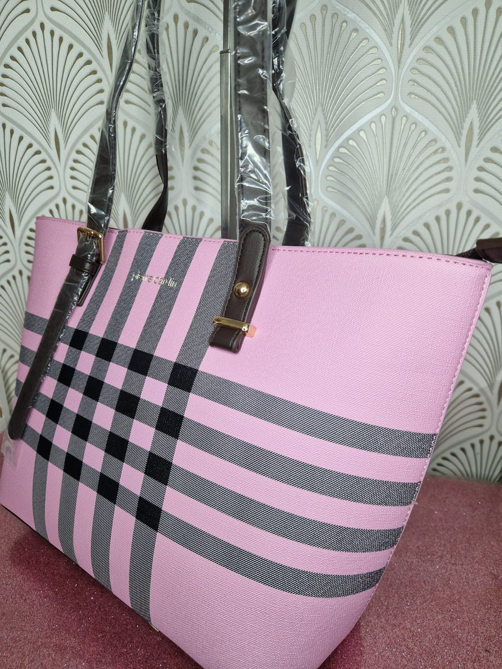 Borsa a spalla rosa