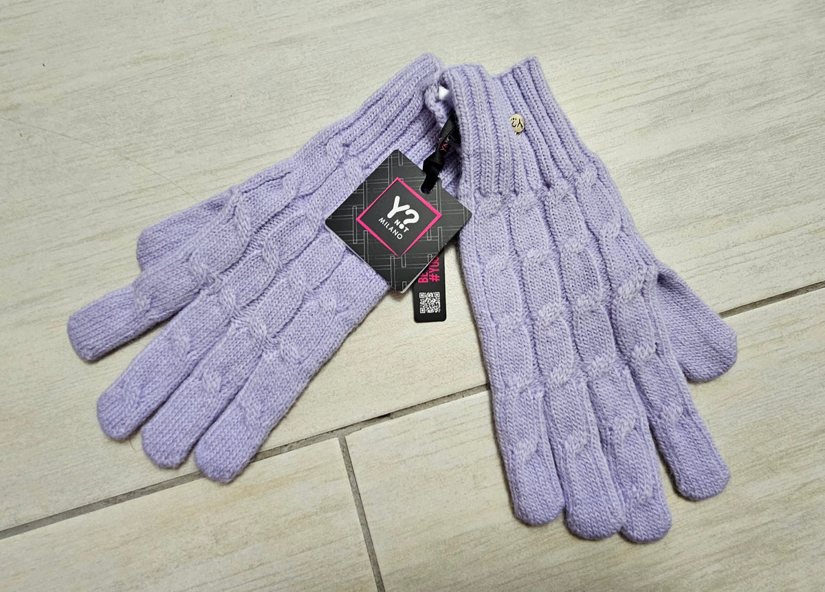 Ynot? Guanti in maglia GTR002 lilla