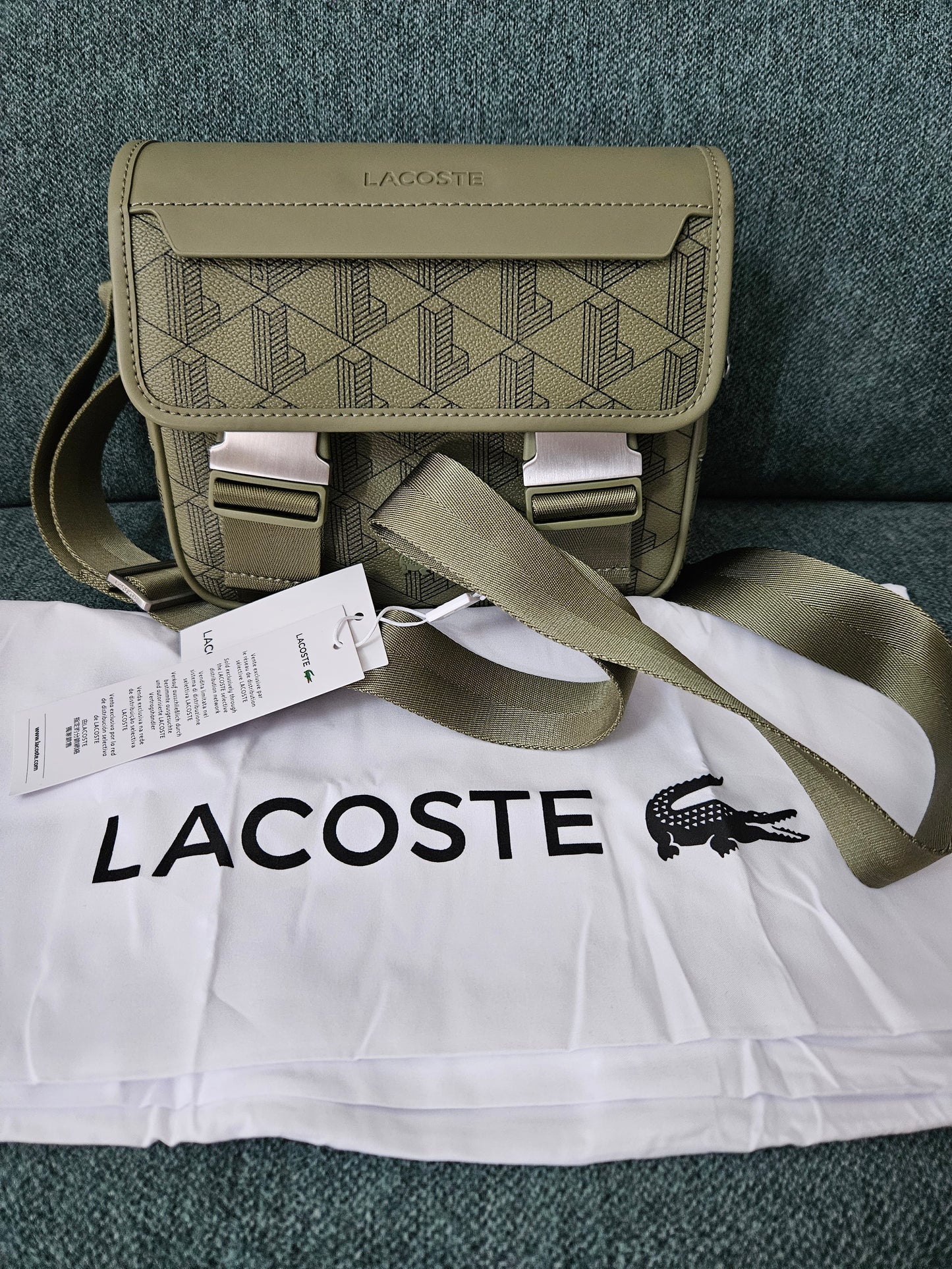 Tracolla Lacoste cachi