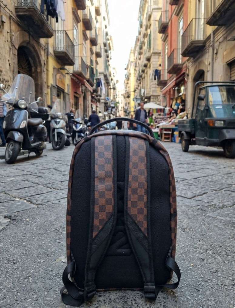 Zaino Born in Naples marrone