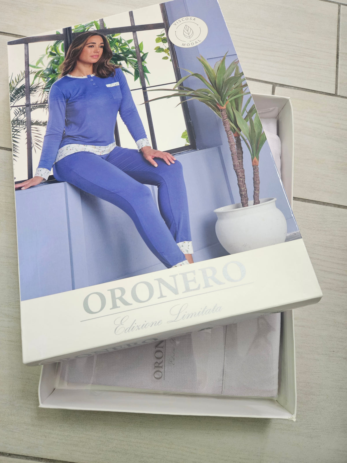Pigiama donna cotone lilla Xl