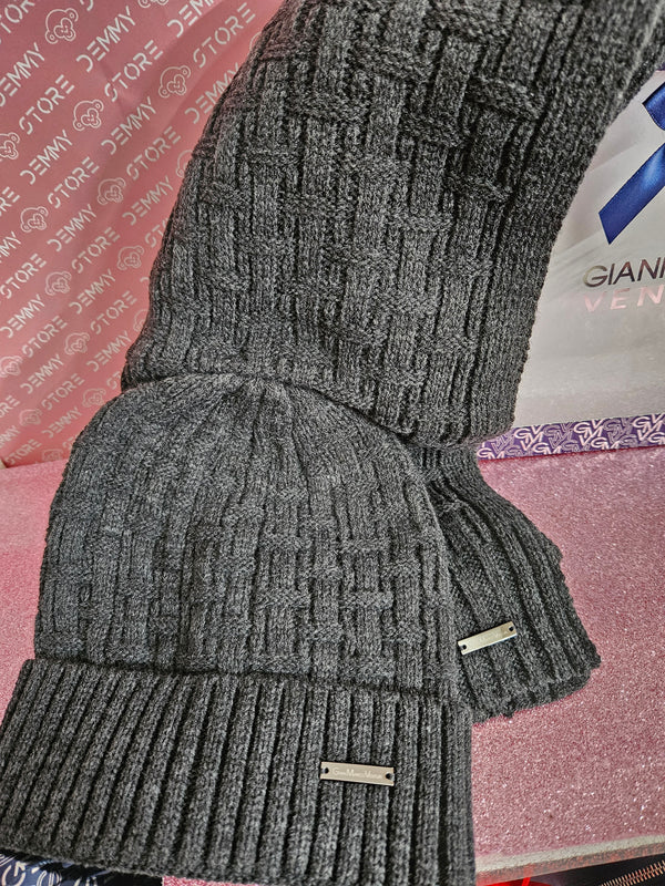 Set sciarpa e cappello GMV grigio