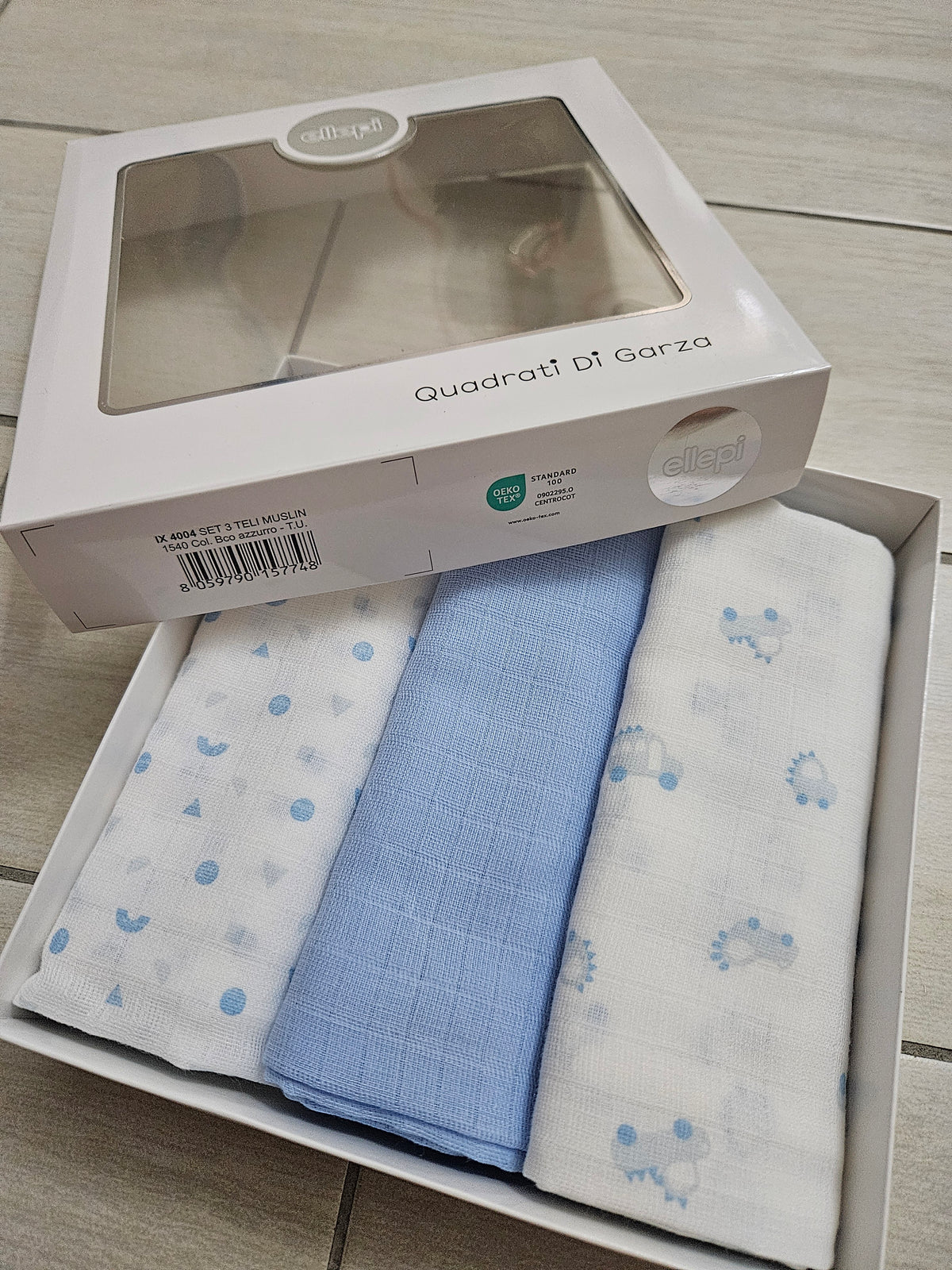 Set quadrati Ellepi azzurro