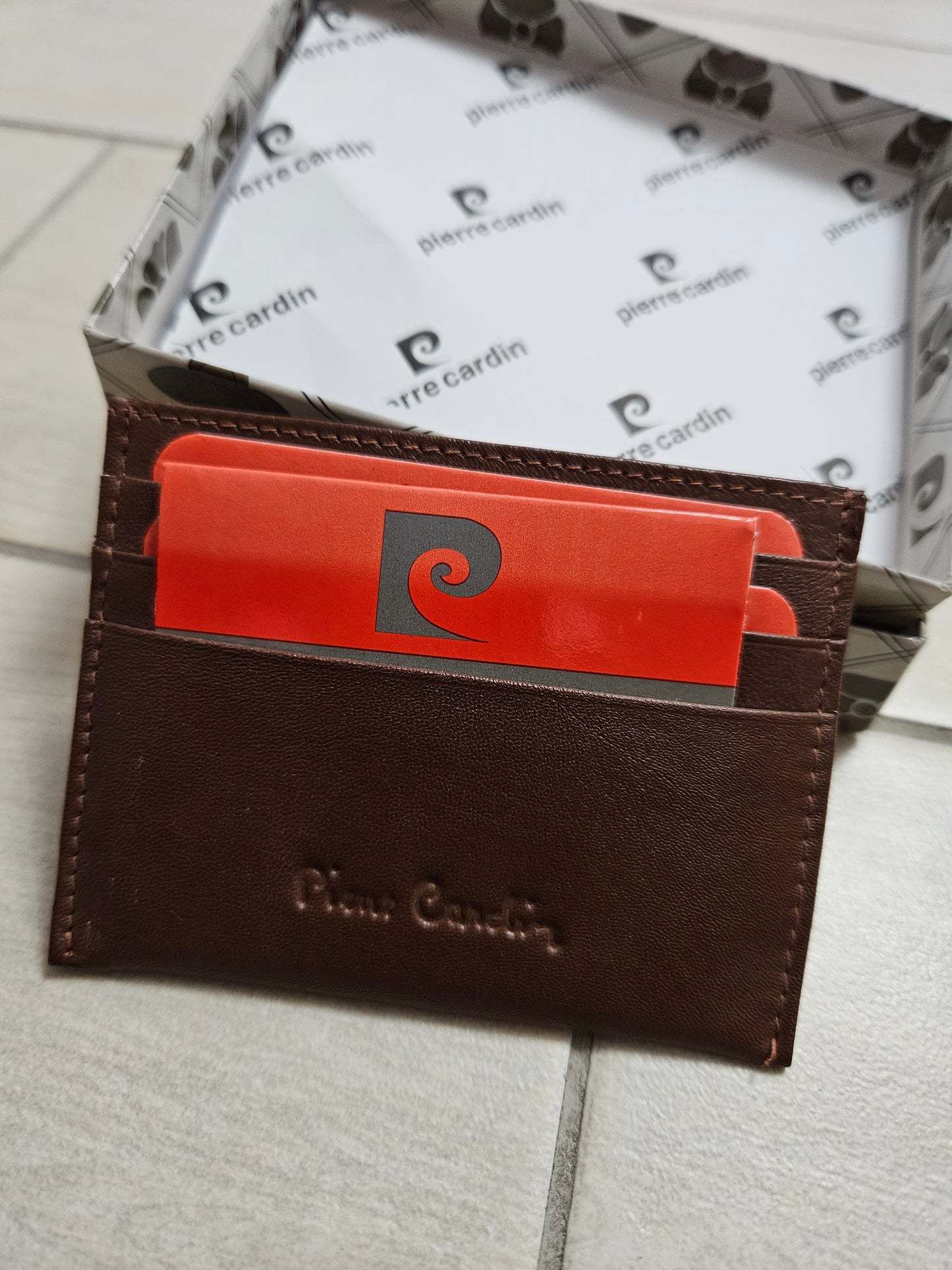 Portacarte Pierre Cardin marrone