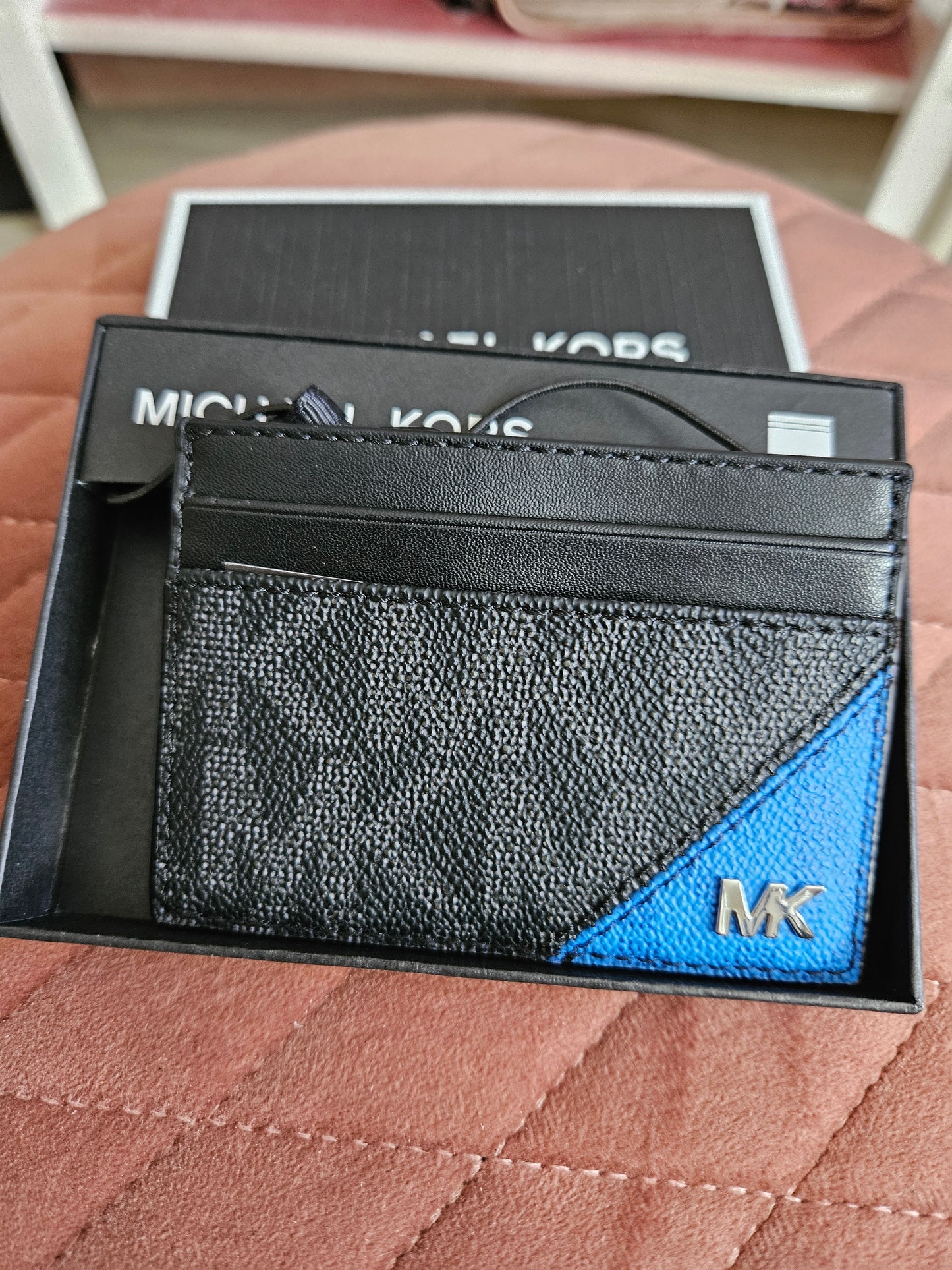 Portacarte uomo nero/blu