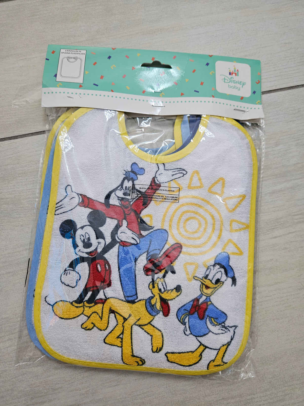 6 bavaglini Disney Mickey Mouse