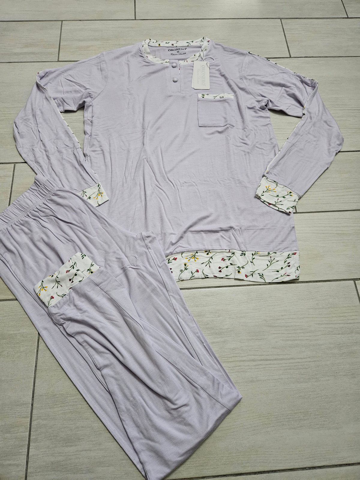 Pigiama donna cotone M lilla