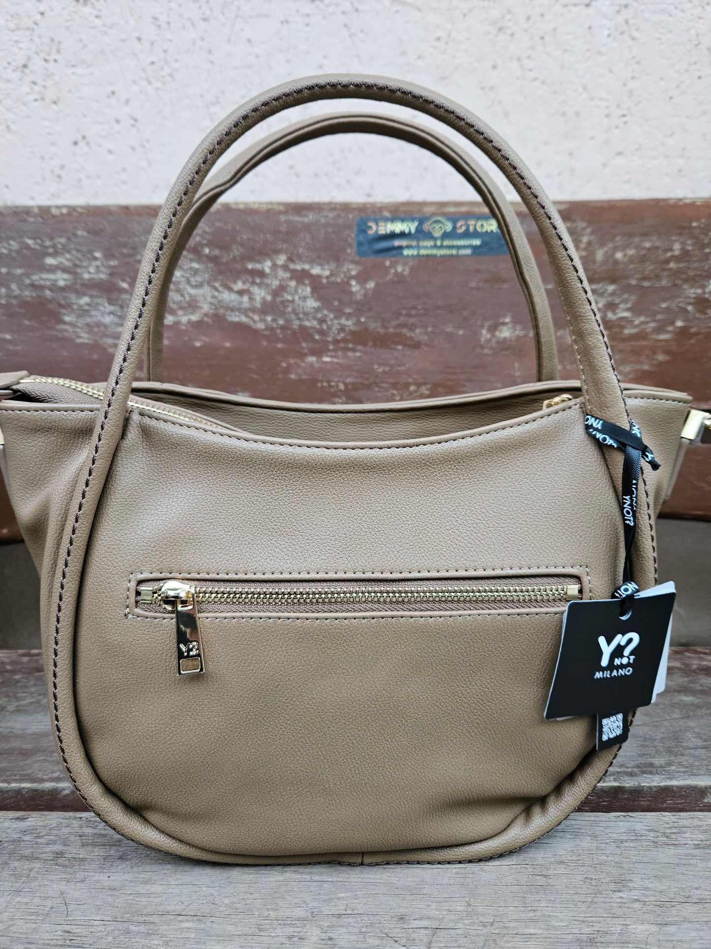 Ynot? Tote small FAN013 mustard