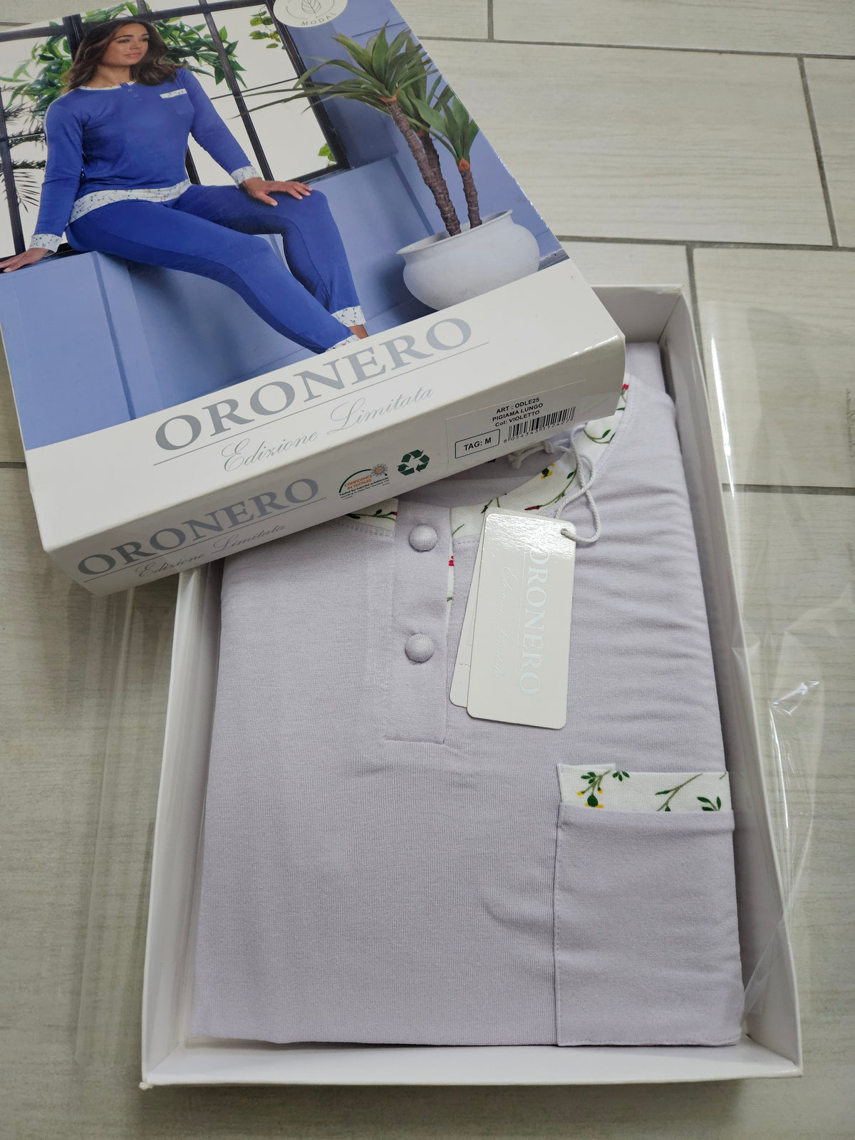 Pigiama donna cotone M lilla