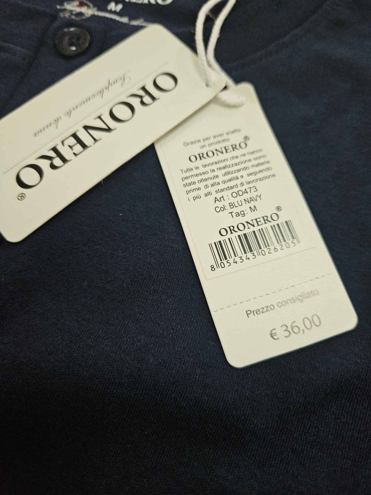 Pigiama caldo cotone blu navy M