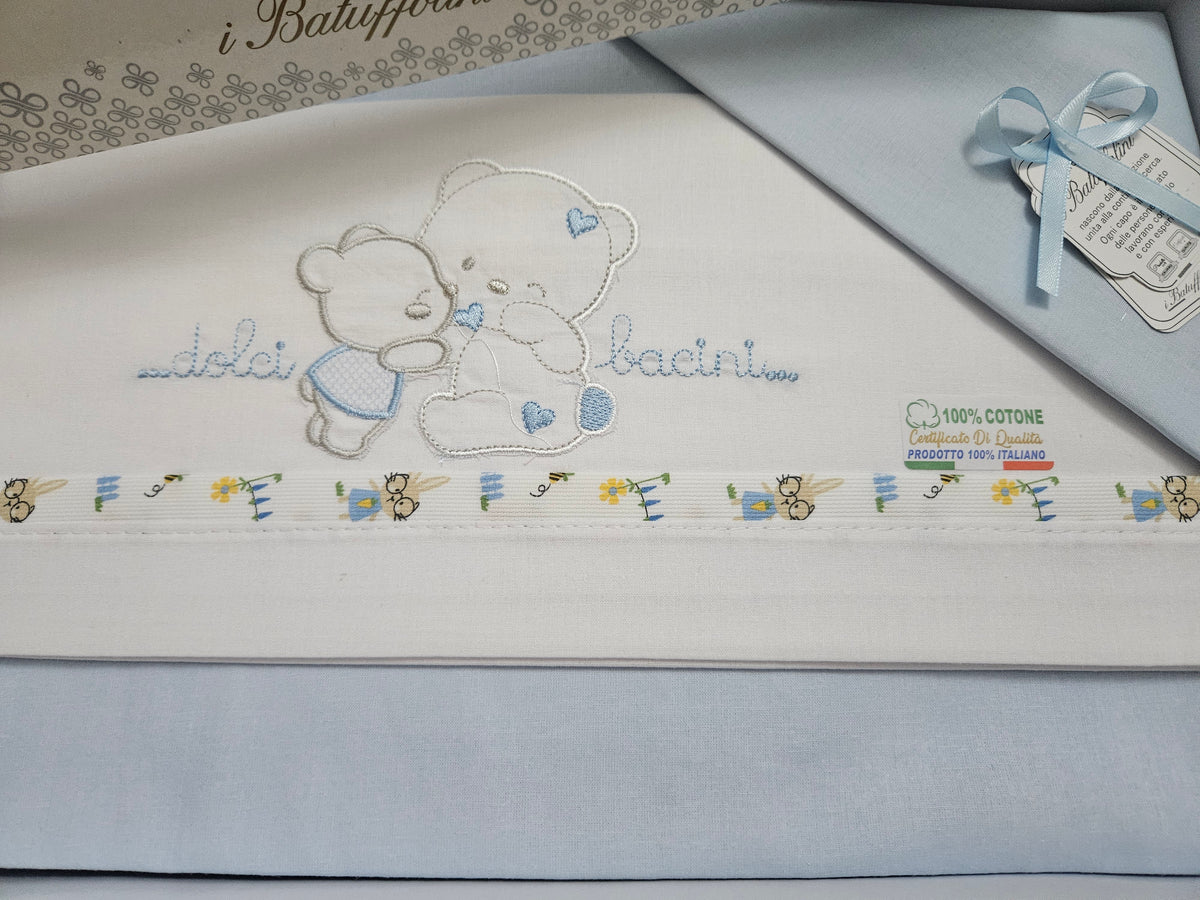 Completo culla orsetto azzurro