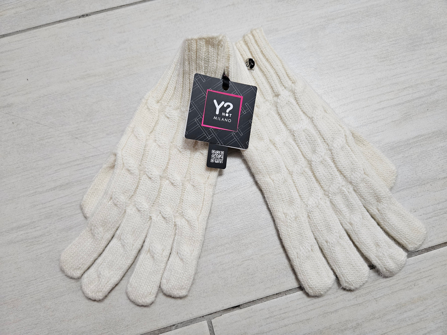 Ynot? Guanti in maglia GTR002 milk