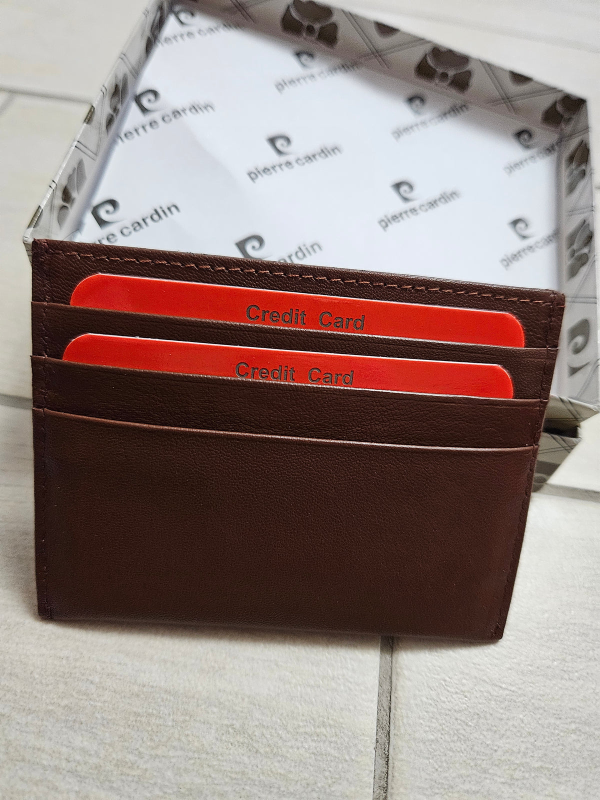 Portacarte Pierre Cardin marrone