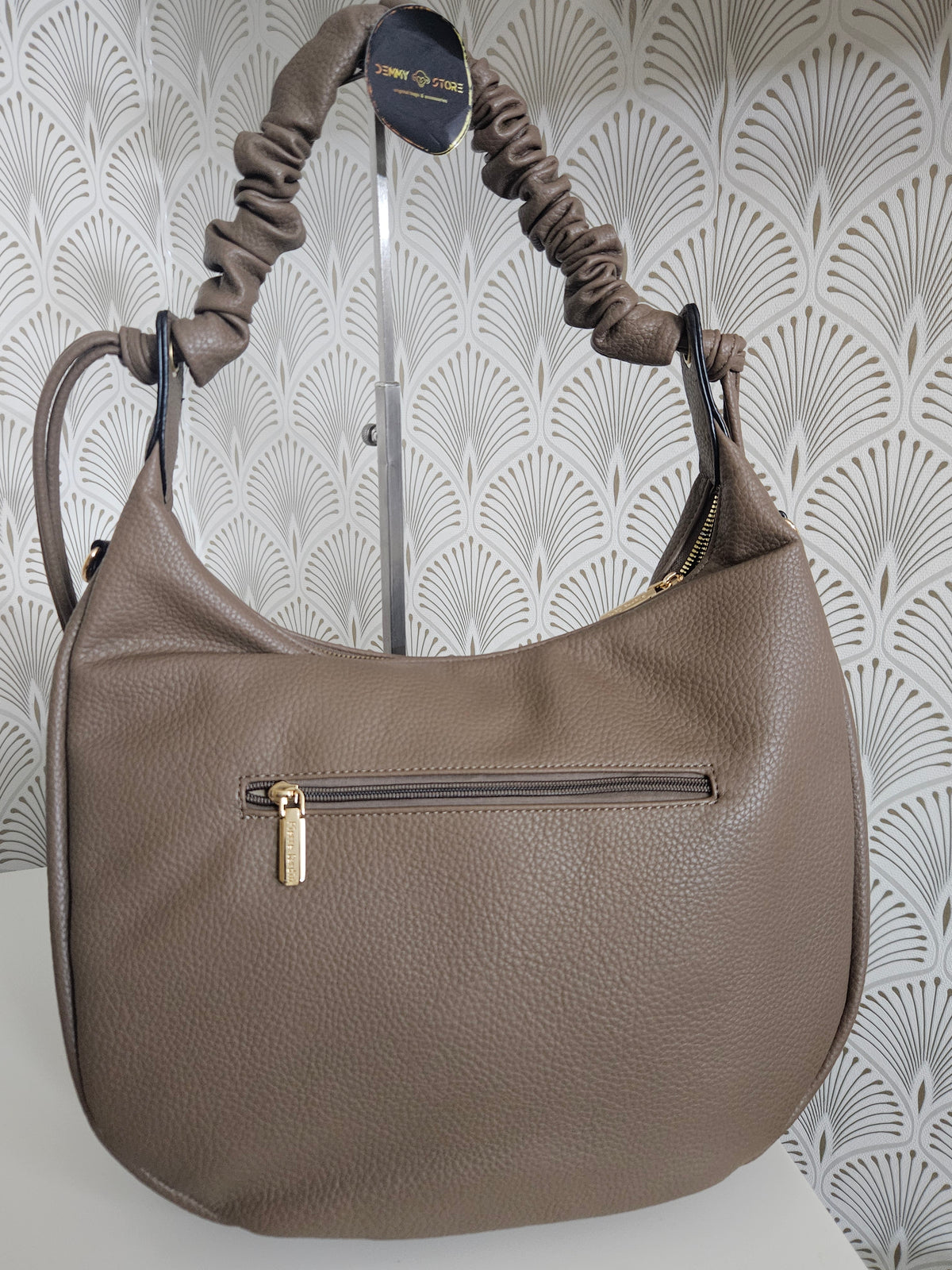 Borsa a spalla taupe