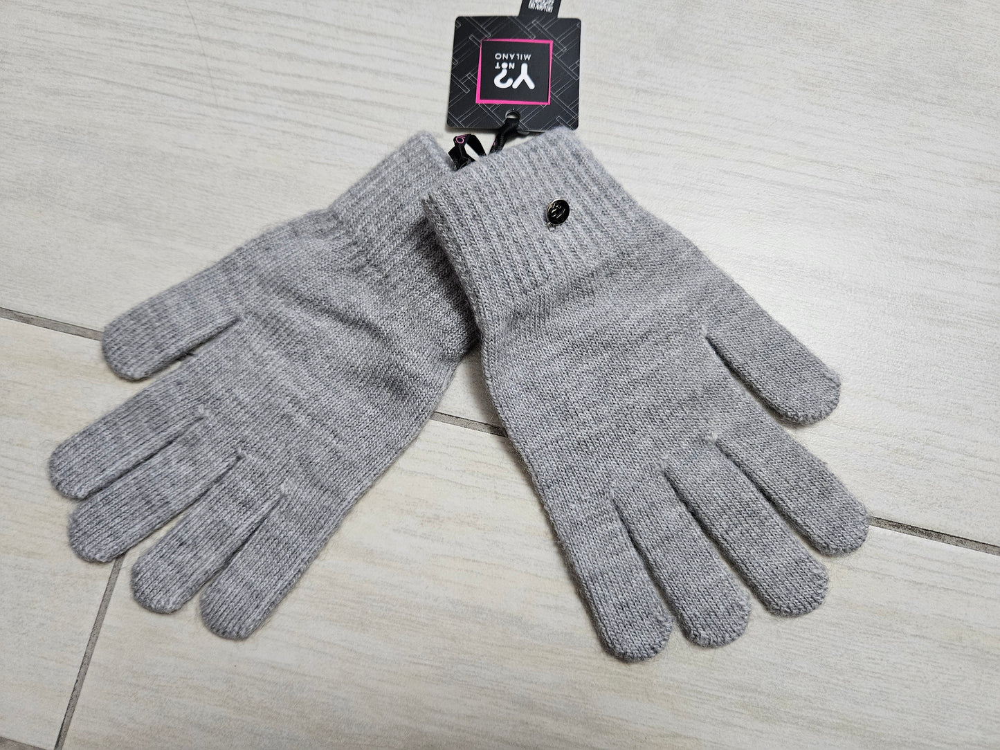 Ynot? Guanti in maglia GWL002 grey