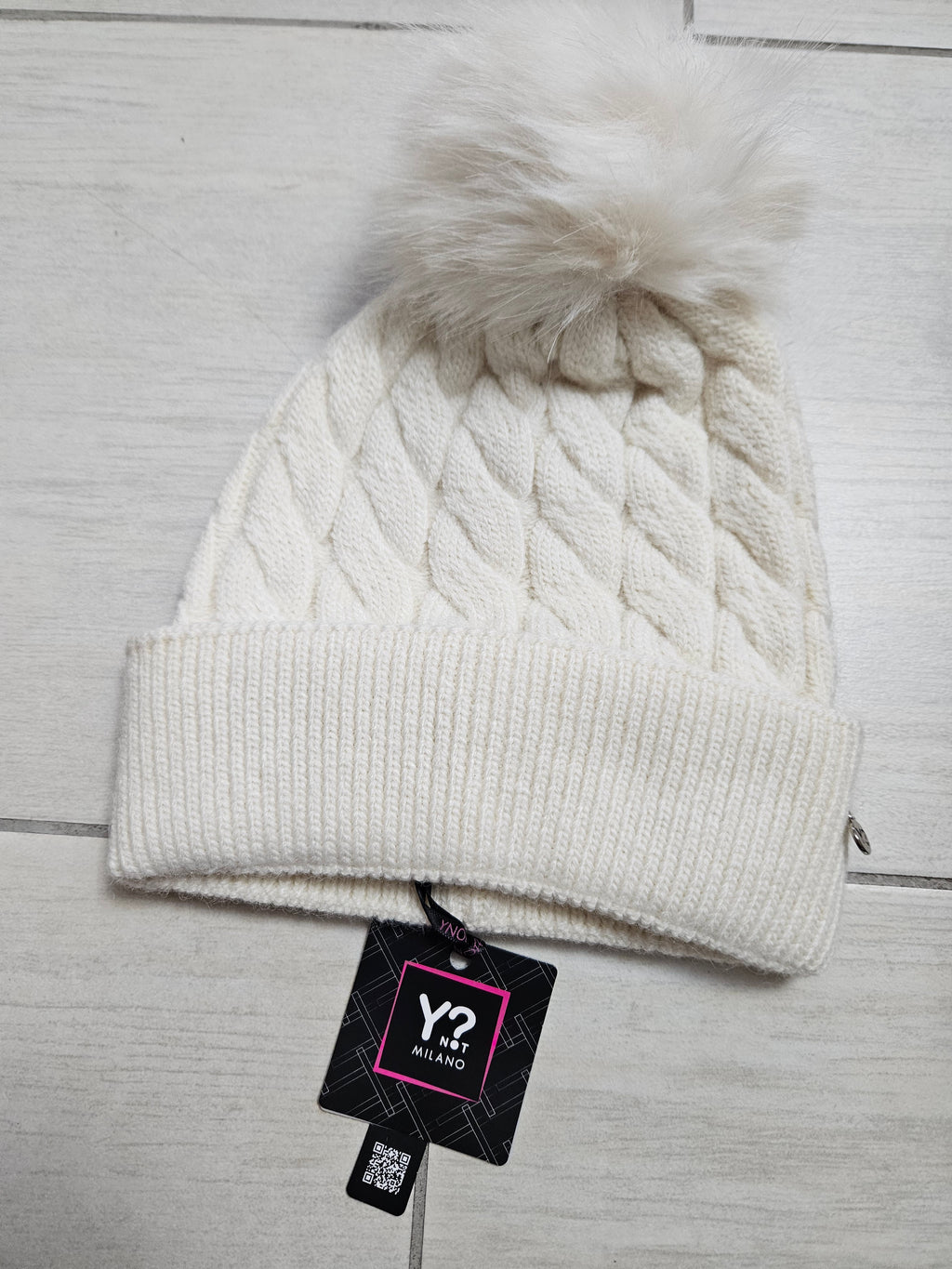 Ynot? Cappello in maglia CTR001 milk