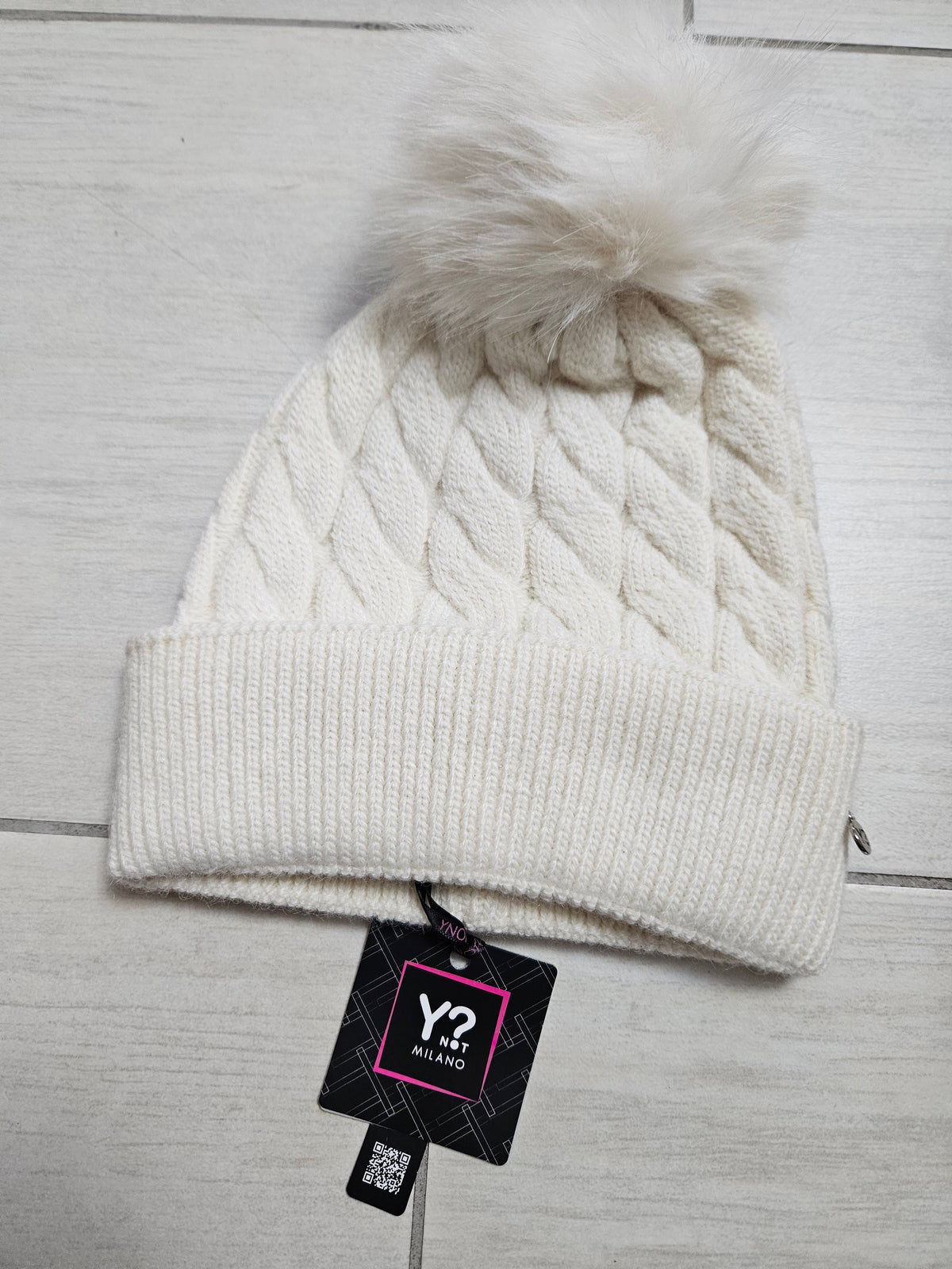 Ynot? Cappello in maglia CTR001 milk
