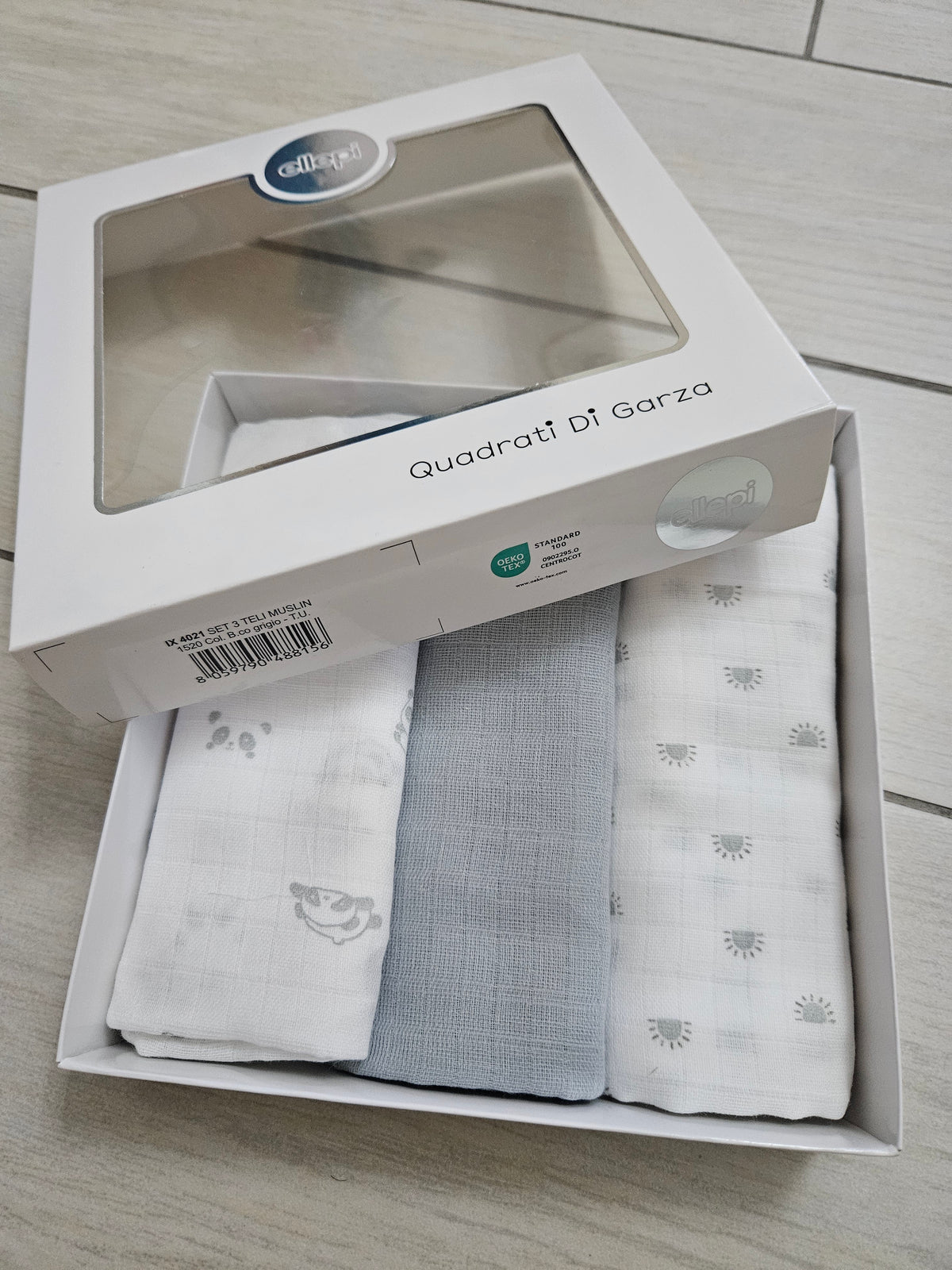 Set quadrati Ellepi grigio