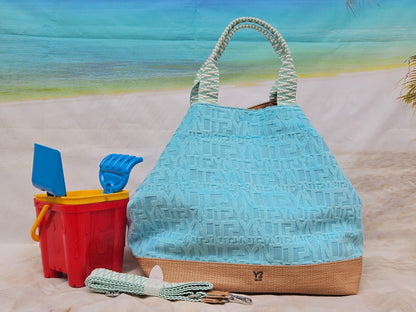 Borsa mare large Sponge azzurra