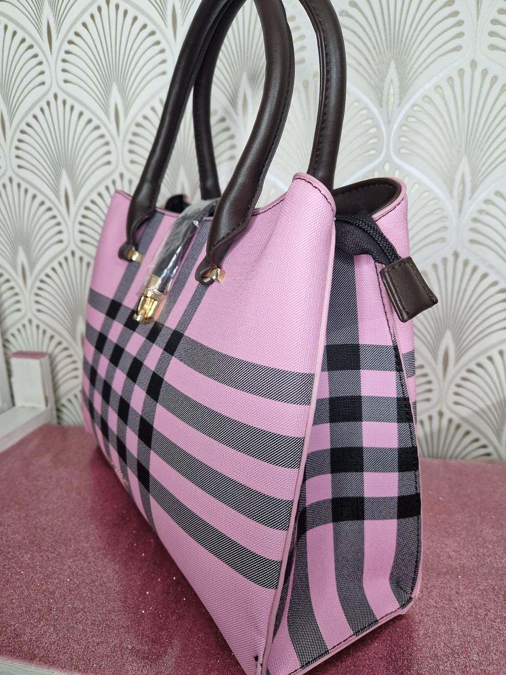 Borsa a mano rosa