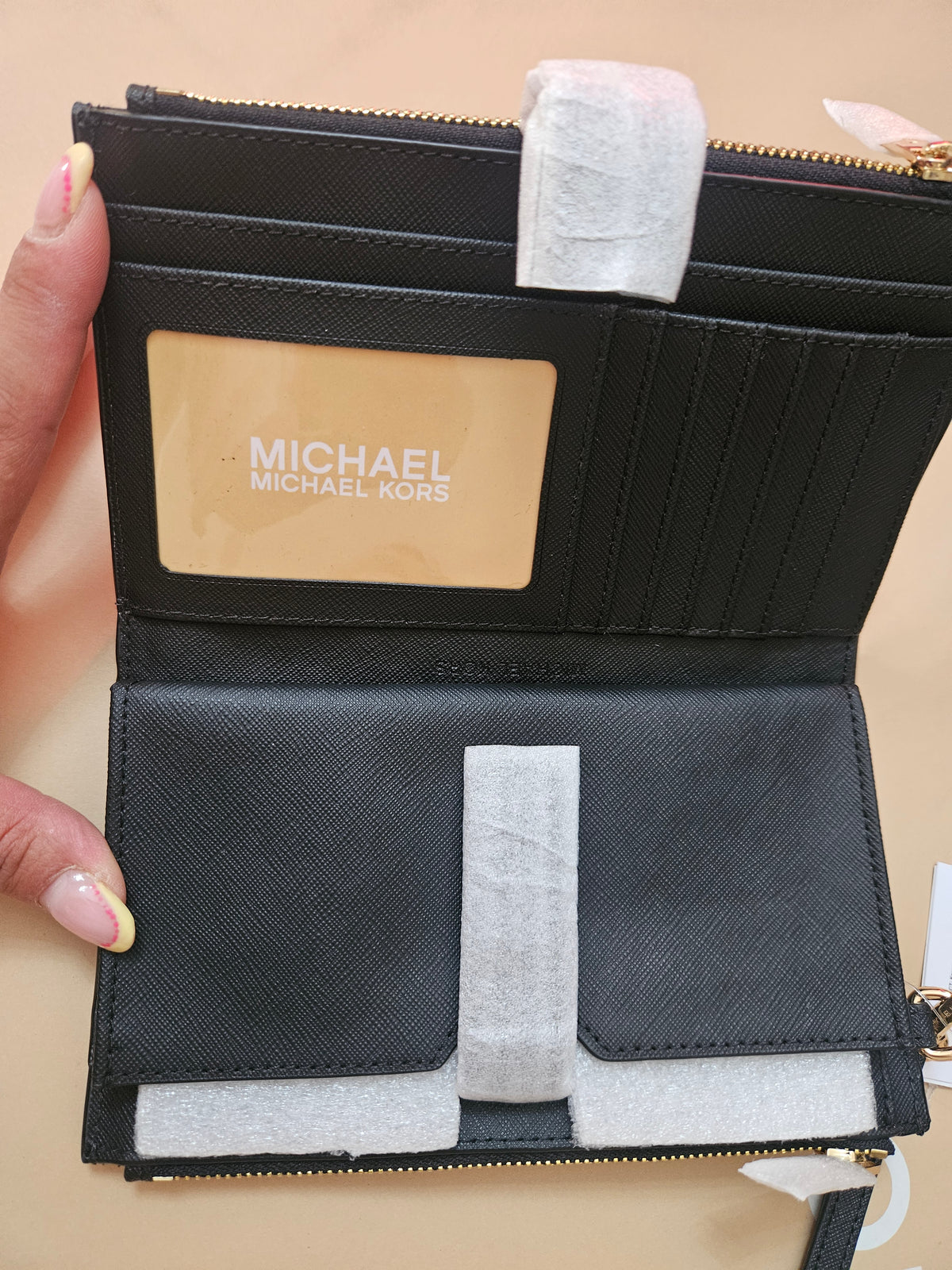 Portafoglio Michael Kors double zip black