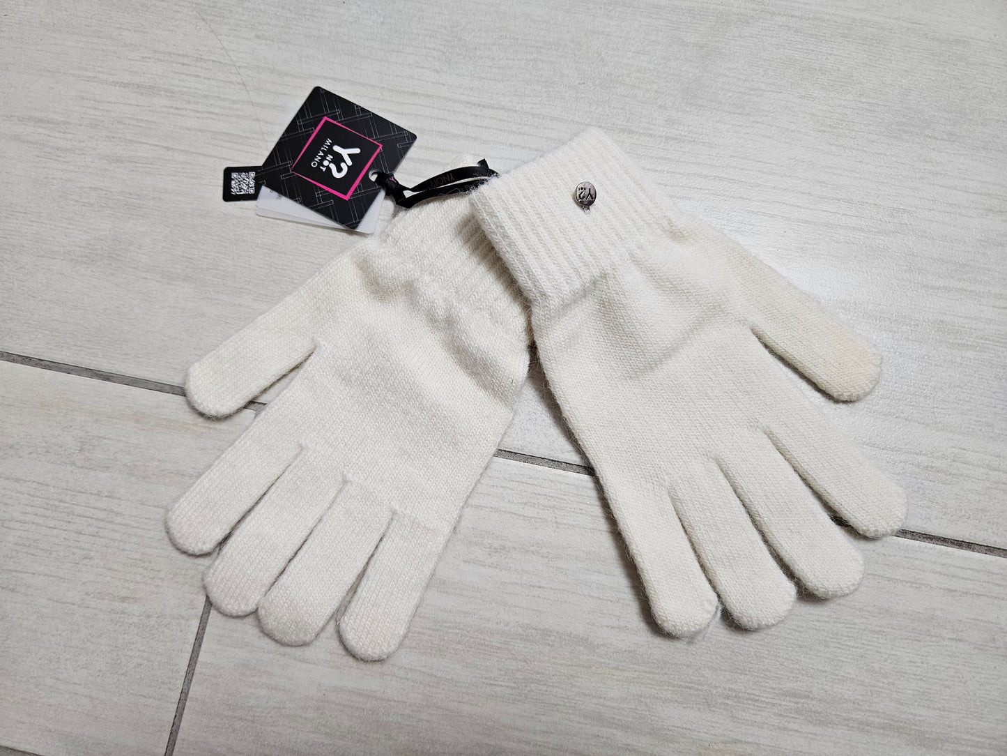 Ynot? Guanti in maglia GWL002 milk