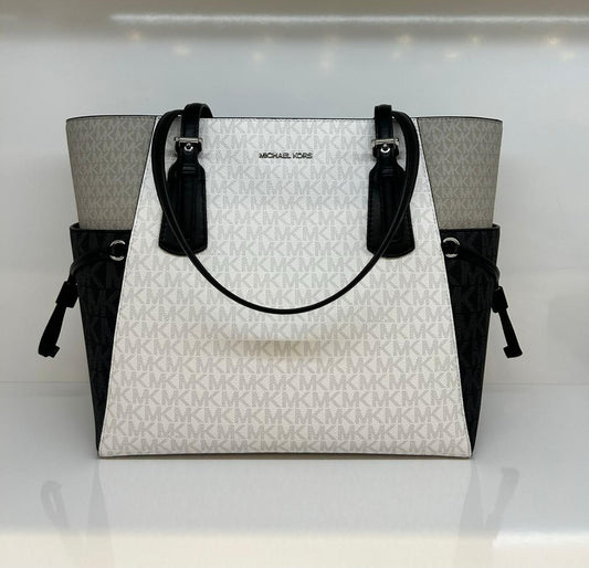 Borsa tote Voyager bianco ottico