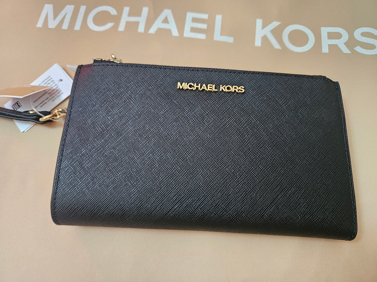 Portafoglio Michael Kors double zip black