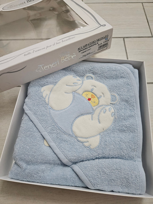 Accappatoio triangolo Orsetto azzurro