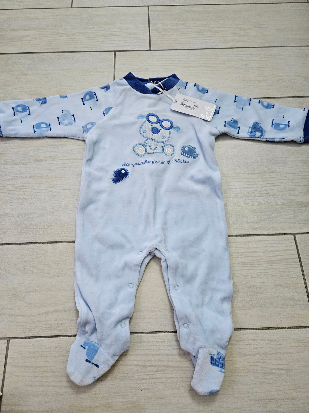 Tutina Pastello 6 mesi blu