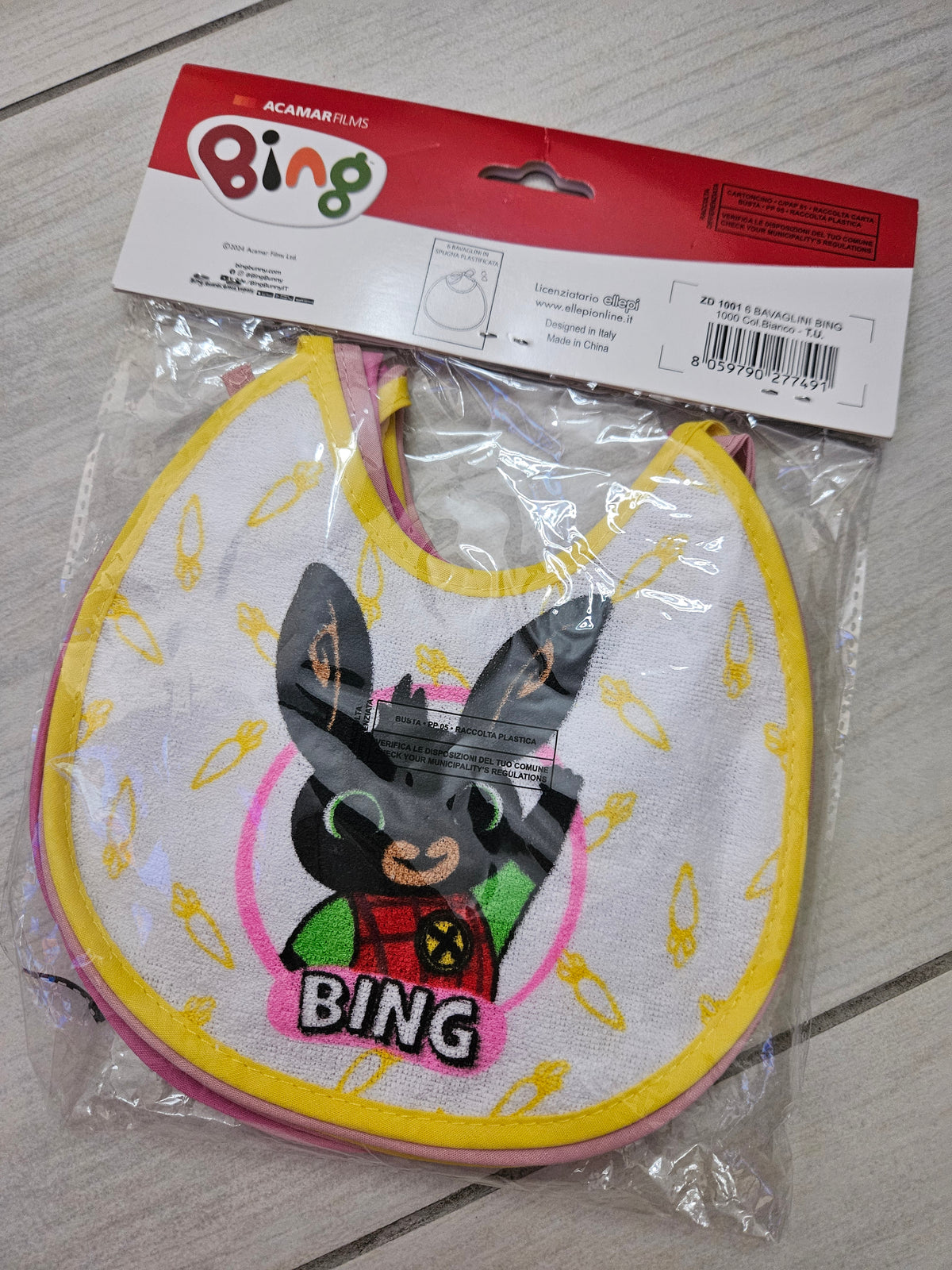 6 bavette Bing neonata