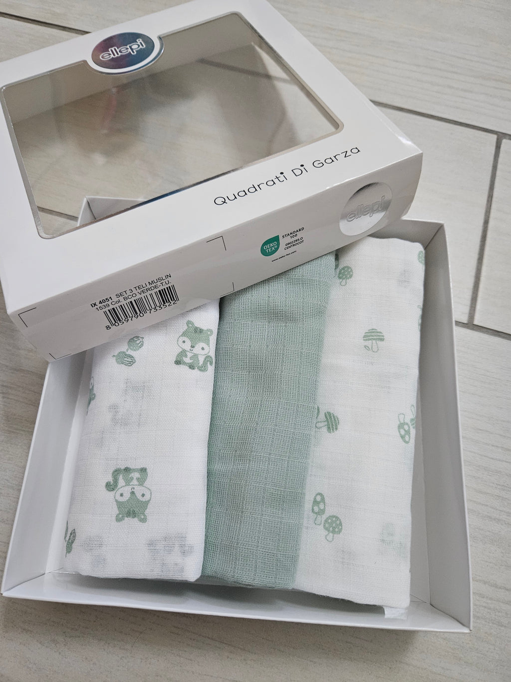 Set quadrati Ellepi verde