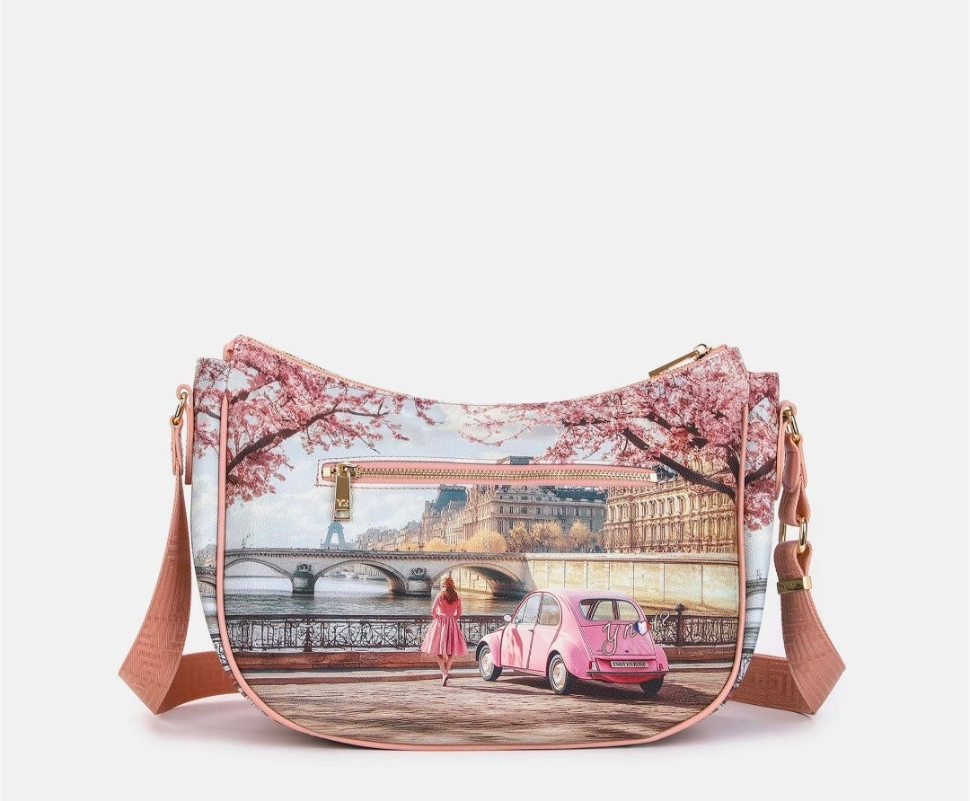 Ynot? Tracolla hobo YES626 Paris en rose