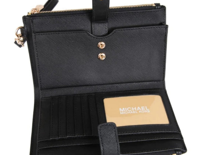 Portafoglio Michael Kors double zip black