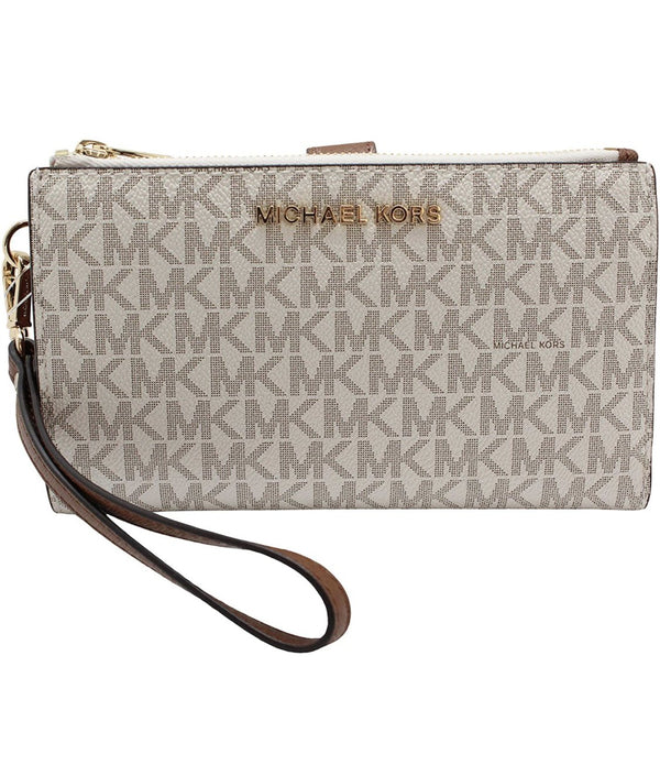 Portafoglio Michael Kors double zip vanilla